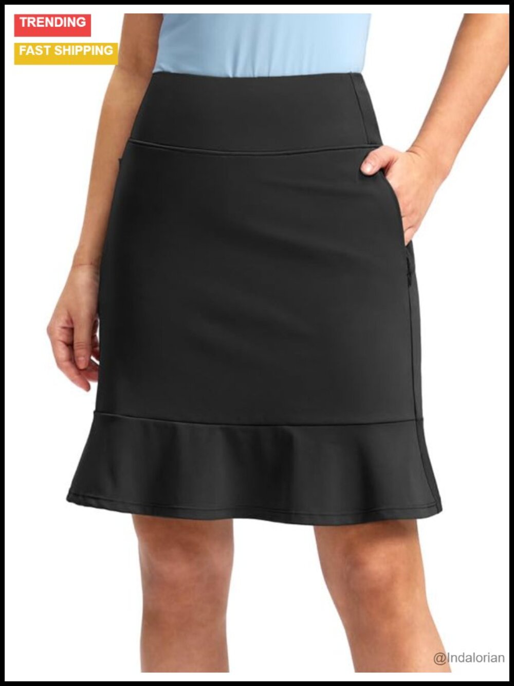 Women's 20" High Waisted Athletic Golf Skort with Pockets